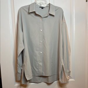 EUC JAMES PERSE womens long sleeve Gray Shirt size 1 /us small